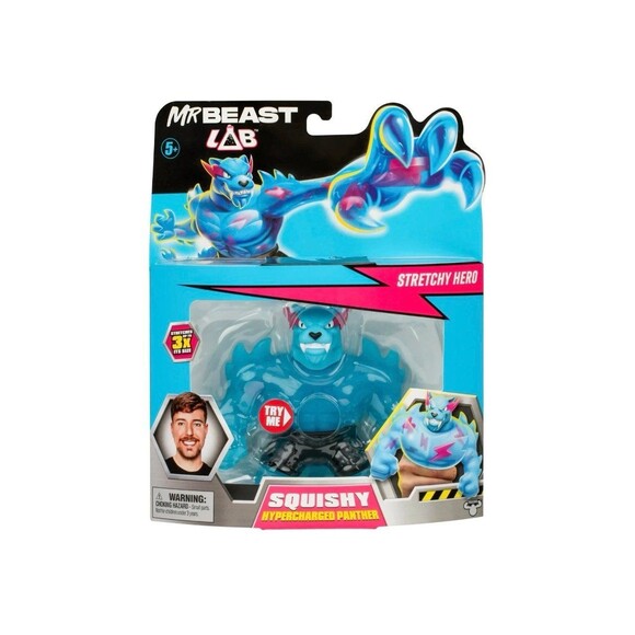 MrBeast GooJitZu Hypercharged Panther Blue Collect Hero Squishy Action Figure - Picture 2 of 3